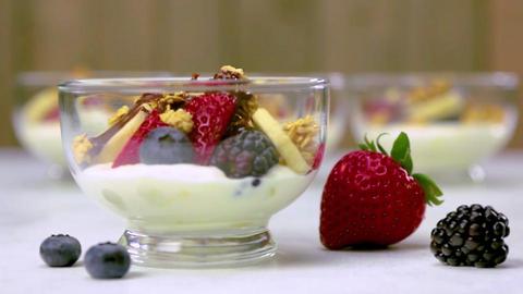 Banana Split Berry Yogurt Parfait