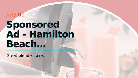 Sponsored Ad - Hamilton Beach 58148A Blender to Puree - Crush Ice - and Make Shakes and Smoothi...