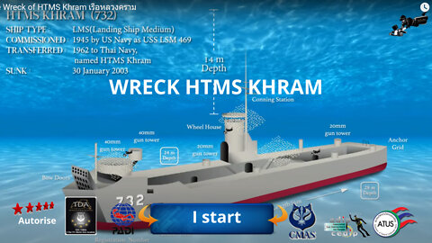 🐋 HTMS #Khram wreck, 🏴‍☠️THAI NAVY SHIP 732