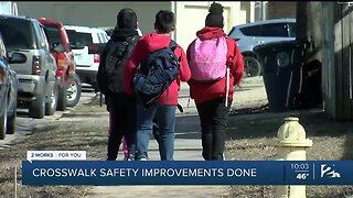 Boevers Elementary gets new crosswalk after hit-and-run