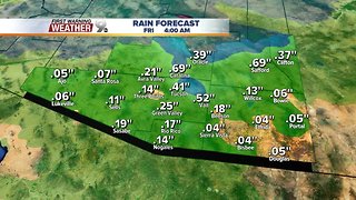 Milder temperatures return to the forecast along with some rain