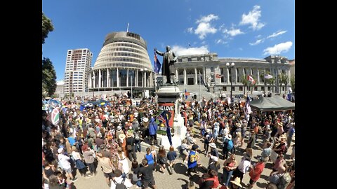 Day 8 of New Zealand Anti-mandate Protest at Parliament | Arrested Naked Woman Speaks