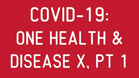 COVID-19: One Health & Disease X, Pt 1