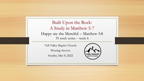 Sunday, May 8, 2022 Worship Service