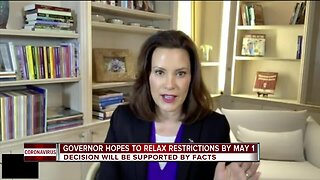 Gov. Whitmer hopes 'some relaxing' of coronavirus limitations by May 1