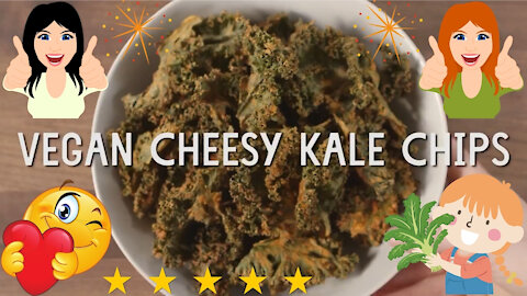 Vegan Cheesy Kale Chips Recipe