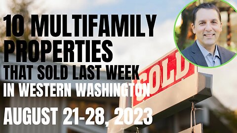 Last Week's Multifamily Sales in Western Wa | August 21-28, 2023