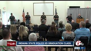 Graduation for new Indiana State Police K9 class