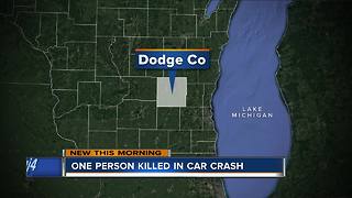 1 dead after fiery crash Friday night in Dodge County