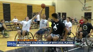 Paralympic athletes team up with local players