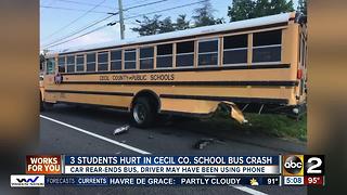 Special needs students injured in Cecil County bus crash