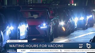 Couple waits hours for vaccine at Petco vaccination super station