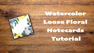 Watercolor Loose Floral Notecard