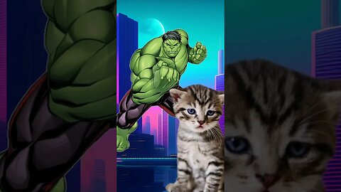 Transform Cat to Hulk #fypシ #fypシ゚viral #catlover #superhero #hulk