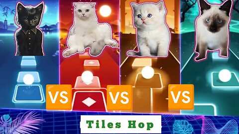 CAT SINGING BLOODY MARY VS BELIEVER VS MONEY VS COFFIN DANCE | Tiles Hop