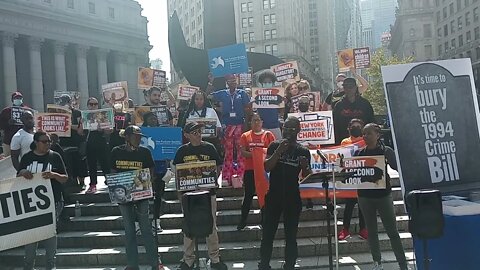 The #communitiesnotcages Rally at Foley Square hosted by