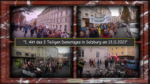 1. von 3 Video-Livemittschnitte des Demotages für Menschenrechte in Salzburg am 13.11.2021
