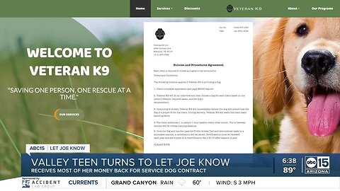 Valley teen turns to Let Joe Know after not getting service dog she paid for