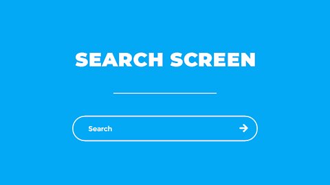 Awesome Search Screen Using HTML CSS & JQuery