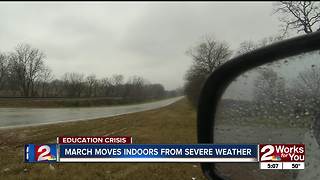 March brought indoors from severe weather