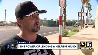 Phoenix police officers step in to help homeless man