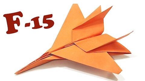 How To Make an F15 Paper Airplane ✈ Origami F15 Jet Fighter Plane (Designed by Tadashi Mori)