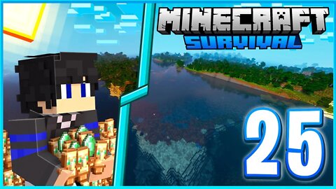 Construí um oceano para fazer uma farm de Raid INFINITA - Survival #25