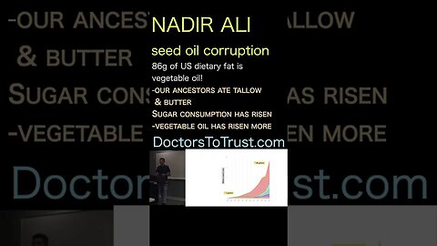 Nadir Ali. 86g of US dietary fat is vegetable oil!-our ancestors ate tallow & butter