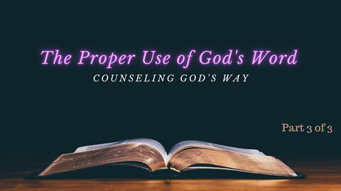 Counseling Gods Way: Using Gods Holy Word & Prayer