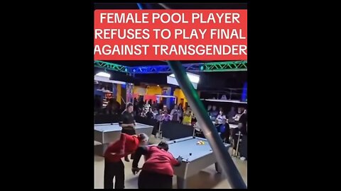 Female pool player REFUSES to compete against transgender
