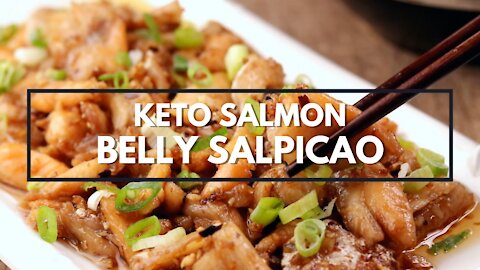 Healthy and easy recipes - weight loss keto recipe Salmon Belly Salpicao
