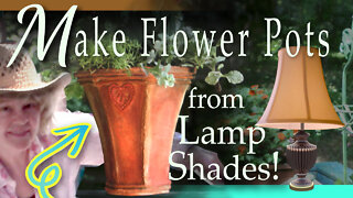 Easy Thrift Flip: Make Flower Pots from Lampshades with CementAll