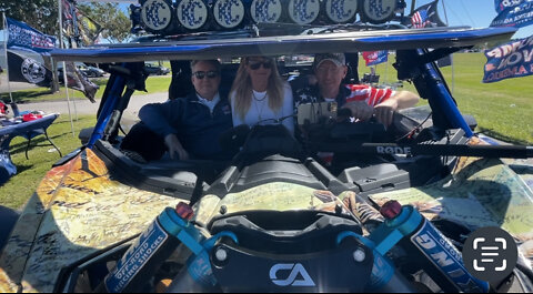 Ed Henry and Karyn Turk are riding in style to the NC Trump Rally