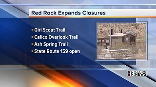 Red Rock Canyon expands closures