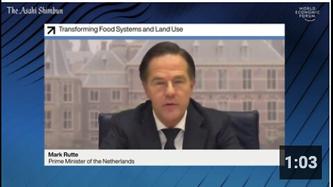 Reminder - Ex Dutch PM Mark Rutte Closing Farms, But Creating WEF Food Hubs