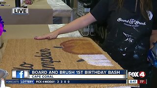 Board and Brush 1st Birthday Bash 08:30 live hit