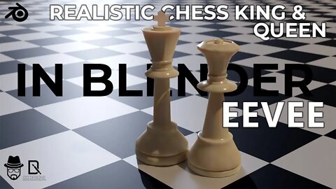 Realistic Chess King & Queen in Blender Eevee Time-lapse | DQ Design in Tamil