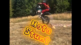 Moving an obstacle, moto stunt