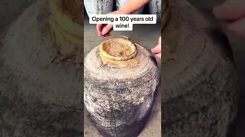 Opening a 100 years old wine