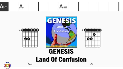GENESIS Land Of Confusion - FCN Guitar Chords & Lyrics HD
