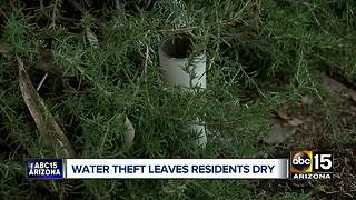 Mesa residents left without water after someone stole pipes