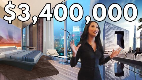 INSIDE A $3,400,000 LUXURY APARTMENT with a BURJ KHALIFA VIEW!