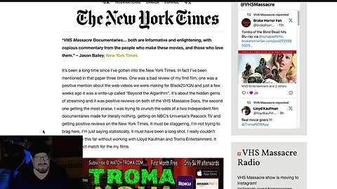 Tom talks about getting in the New York Times!