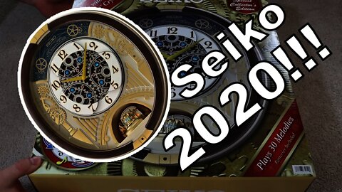 2020 Seiko melodies in motion wall clock QXM386BRH unboxing and review