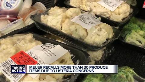 Meijer recalls packaged produce due to listeria concerns