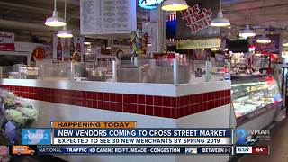 New vendors coming to Cross Street Market