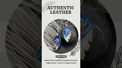 OCEAN SHELLS, 1 inch, leather feather earrings
