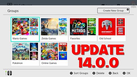 Nintendo Switch Update 14.0 Walkthrough (How To Add Folders/Groups)