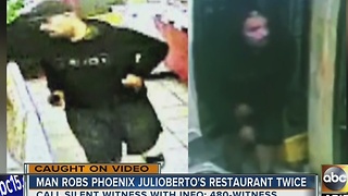 Man robs same PHX restaurant twice in a week