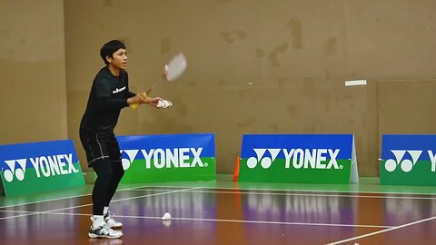 Practicing the drive shot - Badminton Doubles Lessons featuring Coach Kowi Chandra
